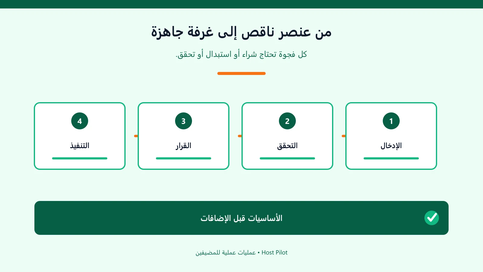 من عنصر ناقص إلى غرفة جاهزة