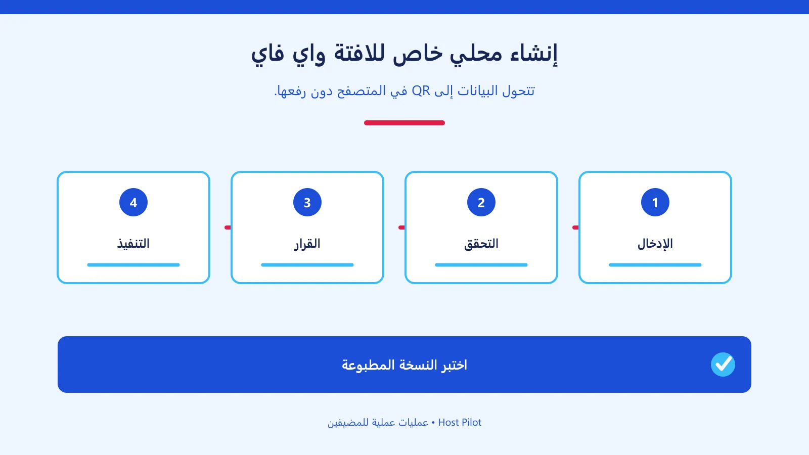 إنشاء محلي خاص للافتة واي فاي