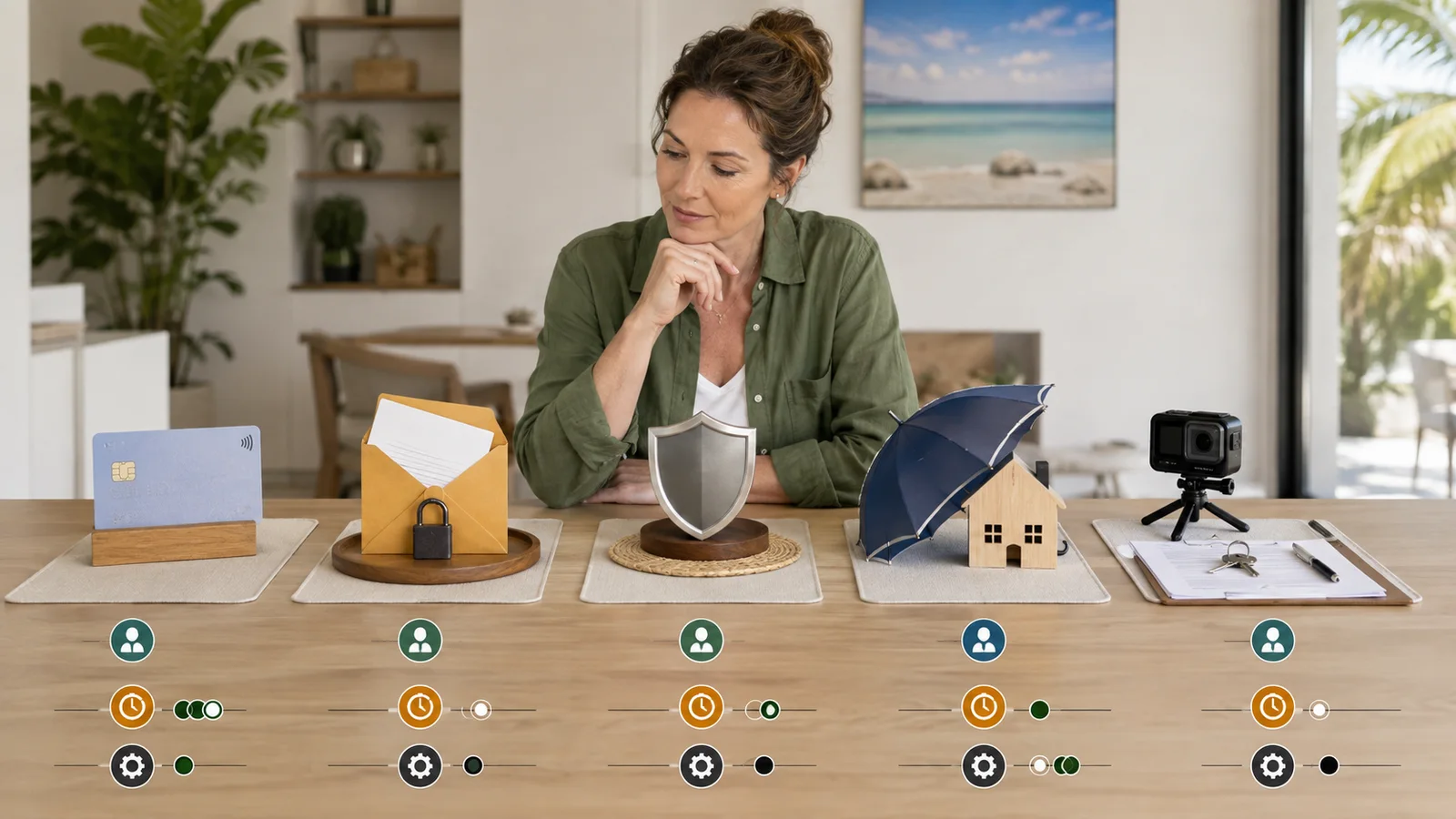 Vacation rental host comparing card authorization, refundable deposit, platform protection, damage waiver and no-deposit methods