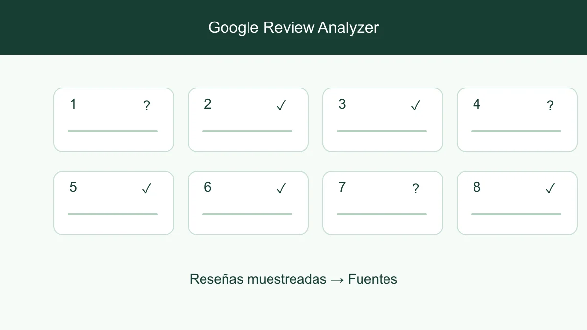 Temas de reseñas conectados con una lista de mejoras operativas