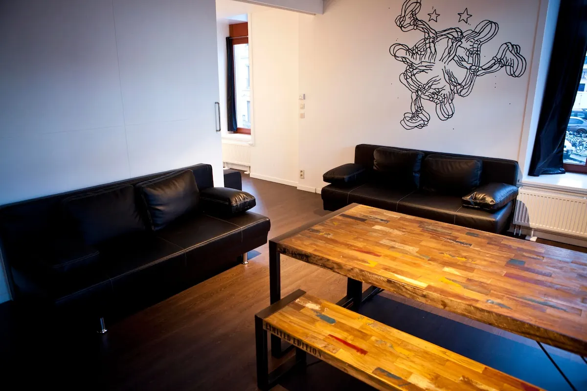 Living room, 2 sofa beds at Band Resort 0.1 in Ghent