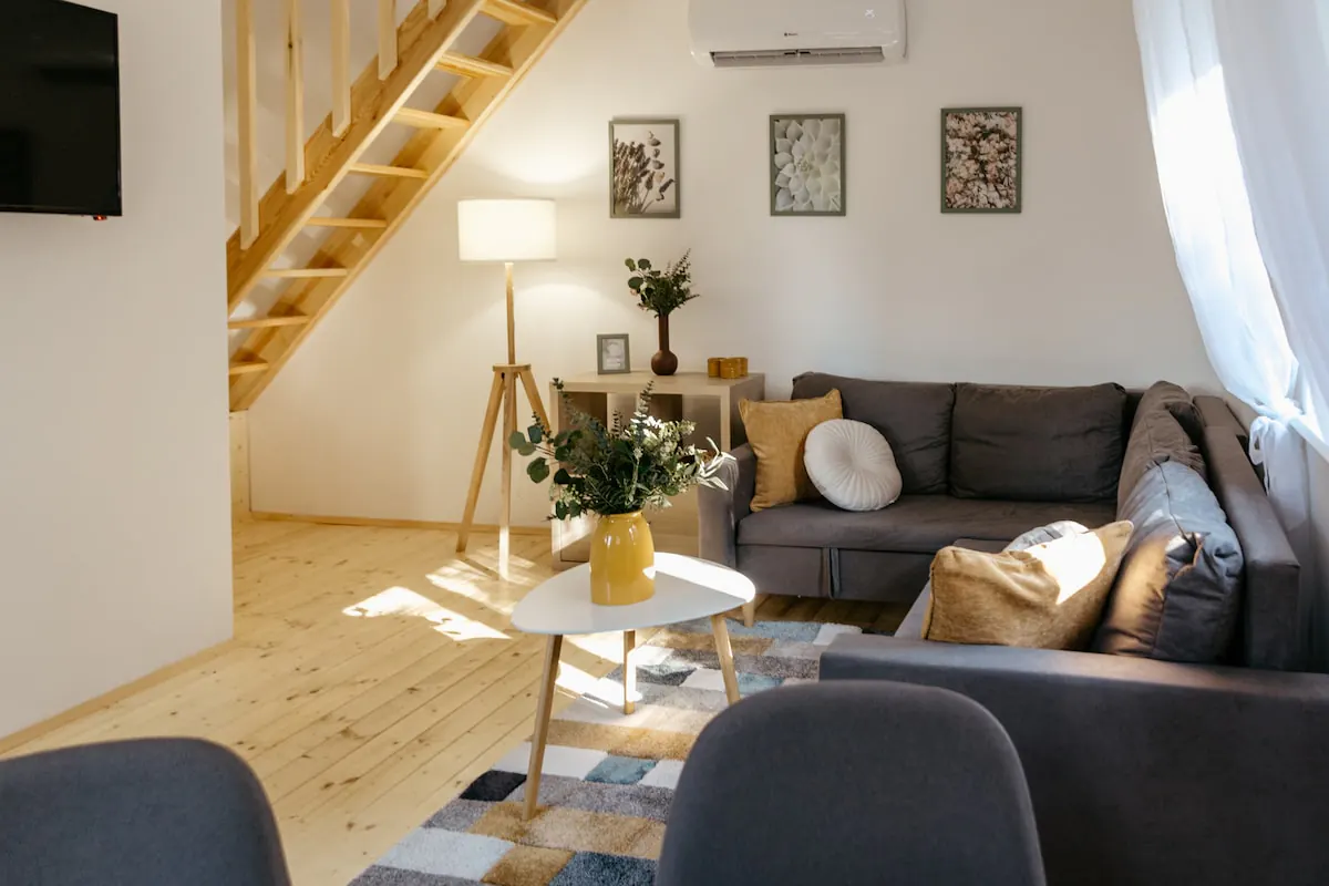 Interior living space at Vikendház Miskolc