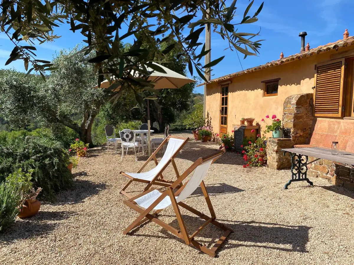 Gartenterrasse von Quinta Tranquila bei Odeceixe
